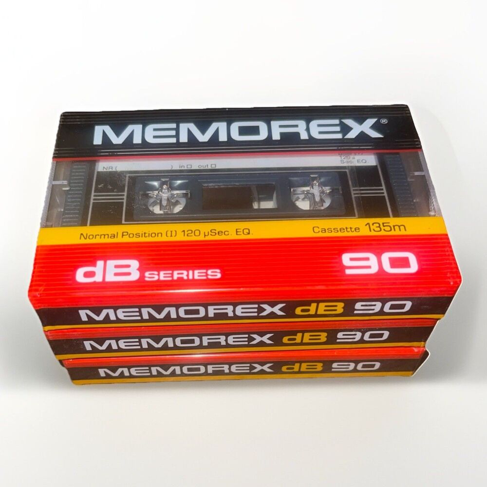 Lot of 3 New Memorex dB 90 Series Audio Cassette Tapes NOS